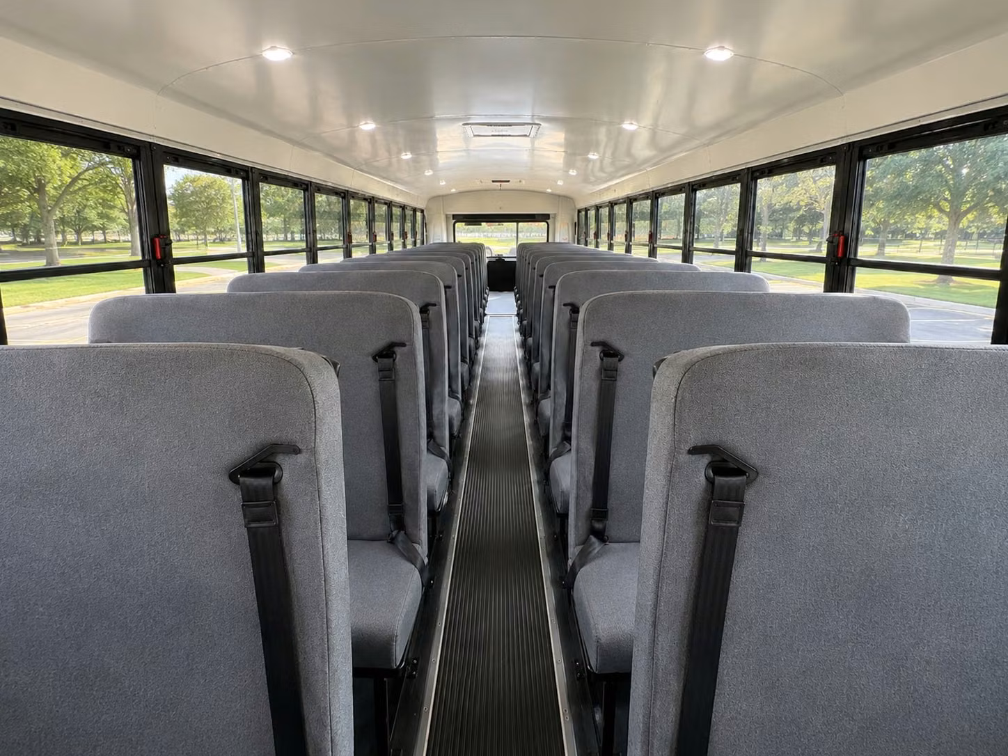 school bus inside